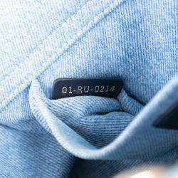 Pre Owned Dior Blue Medium Denim Macrocannage Lady D Joy