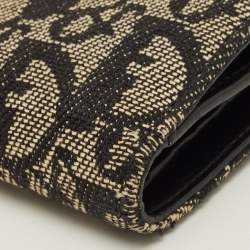 مملوكة مسبقًا محفظة ديور ساد ل قماش أوبليك وأسود جلد فرنسي