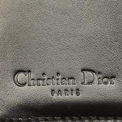 مملوكة مسبقًا محفظة ديور سادل قماش أوبليك وأسود جلد فرنسي