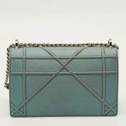 Pre Owned Dior Diorama Medium Light Blue Leather Shoulder Bag