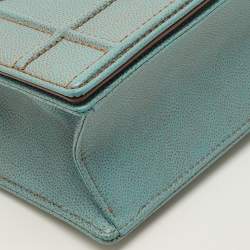 Pre Owned Dior Diorama Medium Light Blue Leather Shoulder Bag