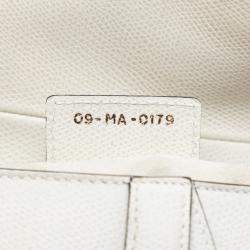 مملوكة مسبقًا Dior White Grained Calfskin Saddle Bag