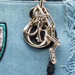 Pre Owned حقيبة ديور دي بلو دينم باتش D لايت