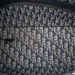 Pre Owned حقيبة يد ديور بوك توت قماش مطرز أزرق كبير أوبليك