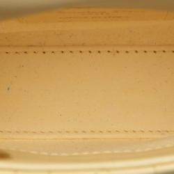 مملوكة مسبقًا حقيبة يد ديور ليدي ديور صفراء ميكرو جلد كاناج