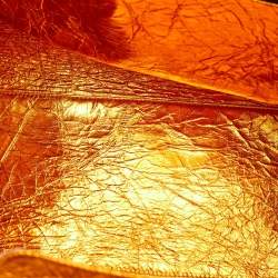 مملوكة مسبقًا Dior Diorever Large Metallic Orange Foil Leather Tote