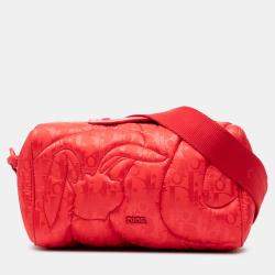 Pre Owned Dior Red ERL Oblique Mirage Technical Fabric Lingot Crossbody