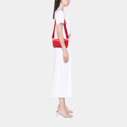 Pre Owned Dior Red ERL Oblique Mirage Technical Fabric Lingot Crossbody