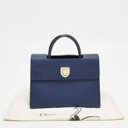 مملوكة مسبقًا Dior Diorever Medium Blue Leather Top Handle Bag