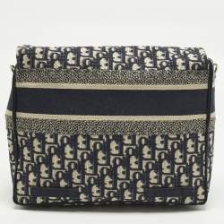 Pre Owned حقيبة يد ديوكامب كانفاس مطرزة خضراء من ديور