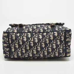 Pre Owned حقيبة يد ديوكامب كانفاس مطرزة خضراء من ديور