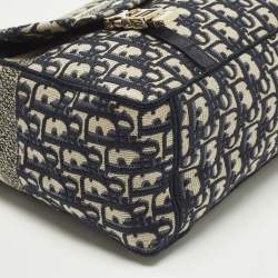 Pre Owned حقيبة يد ديوكامب كانفاس مطرزة خضراء من ديور