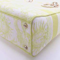 Pre Owned Christian Dior Medium Embroidered Canvas Dioriviera Lady D-Lite