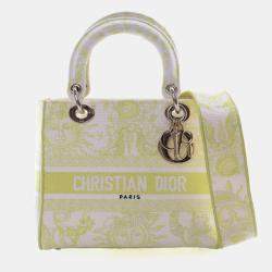 Pre Owned Christian Dior Medium Embroidered Canvas Dioriviera Lady D-Lite
