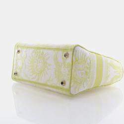 Pre Owned Christian Dior Medium Embroidered Canvas Dioriviera Lady D-Lite