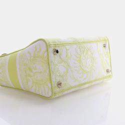 Pre Owned Christian Dior Medium Embroidered Canvas Dioriviera Lady D-Lite