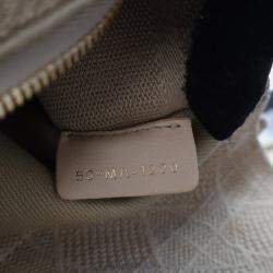 مملوكة مسبقًا حقيبة كريستيان ديور كبيرة مطرزة قماش كاناج ليدي دي-لايت