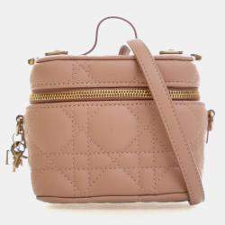 Pre Owned Christian Dior Micro Lambskin Lady Dior Vanity Case