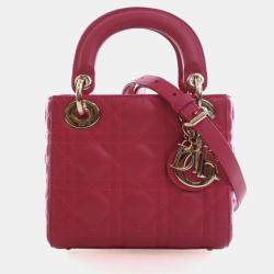 Pre Owned Christian Dior Mini Lambskin Lady Dior