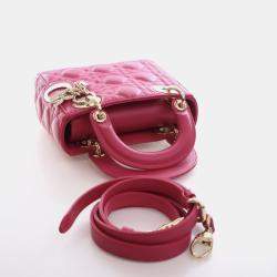 Pre Owned Christian Dior Mini Lambskin Lady Dior