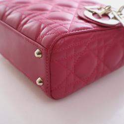 Pre Owned Christian Dior Mini Lambskin Lady Dior