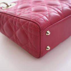 Pre Owned Christian Dior Mini Lambskin Lady Dior