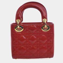 Pre Owned Christian Dior Mini Patent Lady Dior