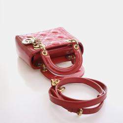 Pre Owned Christian Dior Mini Patent Lady Dior