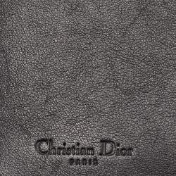 Pre Owned Dior Lady Dior Black Cannage Patent Leather Long Continental Wallet