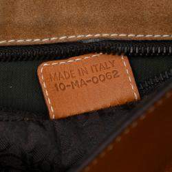 مملوكة مسبقًا Dior Brown Leather Baudrier Saddle Bag