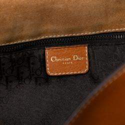 مملوكة مسبقًا Dior Brown Leather Baudrier Saddle Bag