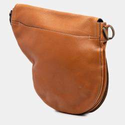 مملوكة مسبقًا Dior Brown Leather Baudrier Saddle Bag