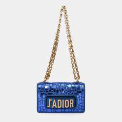 مملوكة مسبقًا Dior 2018 Runway Blue JDior Mini Mosaic of Mirrors Mini Flap Bag