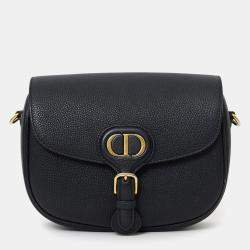 مملوكة مسبقًا حقيبة ديور بوبي متوسطة جلد أسود