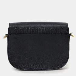 مملوكة مسبقًا حقيبة ديور بوبي متوسطة جلد أسود