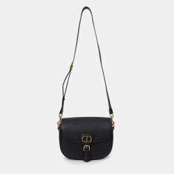 مملوكة مسبقًا Christian Dior Black Leather Medium Bobby Bag