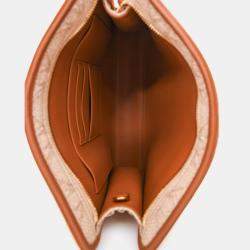 Pre Owned حقيبة كلتش كريستيان ديور شعار من قش بني