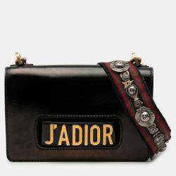 مملوكة مسبقًا Dior Black Leather JAdior Chain Flap