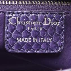 Pre Owned حقيبة يد ديور ليدي ديور صغيرة جلد كاناج بني