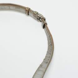 Pre Owned حقيبة ديوراما ديور جلد براءات رمادي ميكروكاناج كبير الحجم