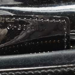 Pre Owned حقيبة يد توتس ديور ليدي ديور متوسطة جلد كاناج لامع أسود