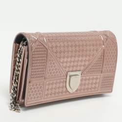 مملوكة مسبقًا Dior Diorama Metallic Pink Cannage Leather Continental Wallet