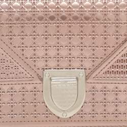مملوكة مسبقًا Dior Diorama Metallic Pink Cannage Leather Continental Wallet