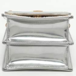Pre Owned Dior Diorama Silver Studded Leather Vertical Chain Clutch