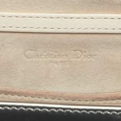 Pre Owned Dior Diorama Silver Studded Leather Vertical Chain Clutch