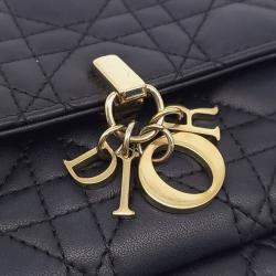 Pre Owned Dior Black Leather Miss Dior Chain Pouch S0937ONMJ