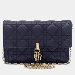 Pre Owned Dior Black Leather Miss Dior Chain Pouch S0937ONMJ