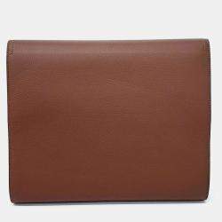مملوكة مسبقًا Dior Brown Leather iPad Pouch