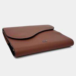 مملوكة مسبقًا Dior Brown Leather iPad Pouch