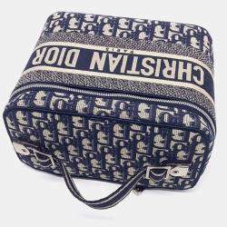مملوكة مسبقًا Dior Blue Canvas  Oblique Travel Vanity